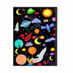 تصویر  دفتر مشق 80 برگ گلبرگ طرح پسرانه فضا کد 941